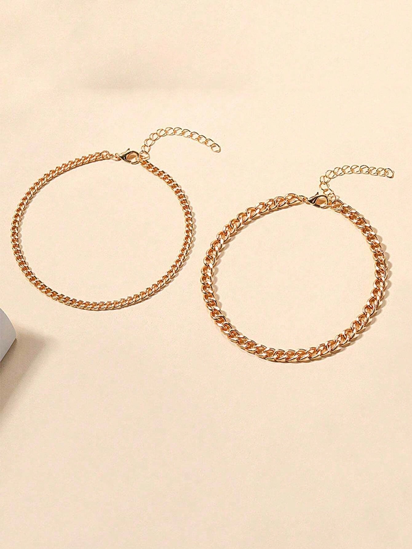 3pcs Silver Multi-Layer Chain Unique Design Anklet, Beach & Street Style, Suitable For Women's Daily Wear, Great Gift For Female Friends