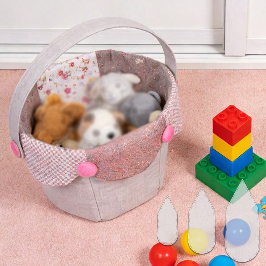 3pcs Storage Baskets Making Quilting Templates DIY Transparent PET Sewing Template- Precise Cutting And Handmade Tools, Suitable For Flower Baskets, Ideal For Both Beginners And Experts- Perfect For