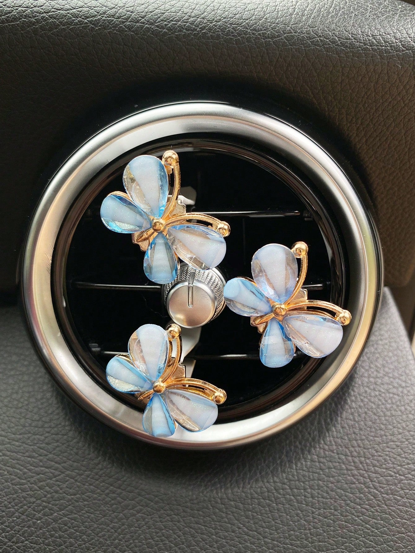3pcs White Butterfly Car Air Vent Clip, Cute Air Conditioning Decoration