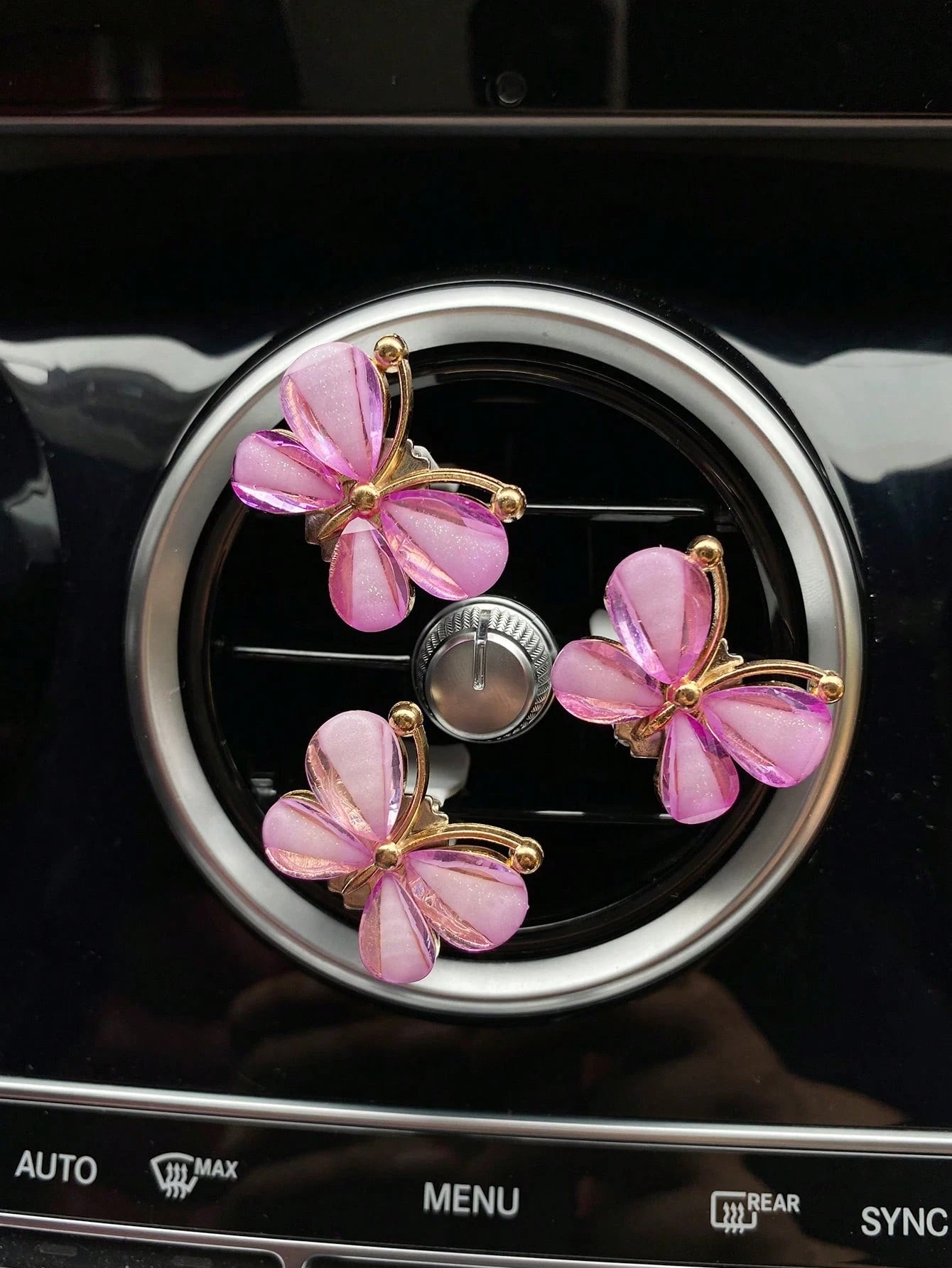 3pcs White Butterfly Car Air Vent Clip, Cute Air Conditioning Decoration