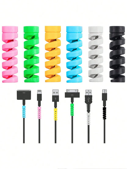 4/10/20/30/50/100PCS Silicone Cable Protector, Flexible Cord Saver Charger Protector, Anti-Break Cable Cover For IPhone Laptop Headphone & All Data Cables