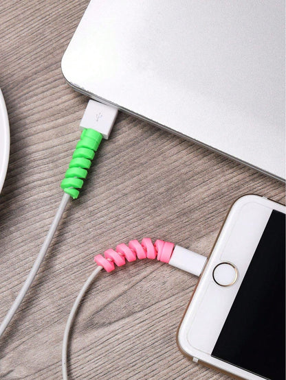 4/10/20/30/50/100PCS Silicone Cable Protector, Flexible Cord Saver Charger Protector, Anti-Break Cable Cover For IPhone Laptop Headphone & All Data Cables