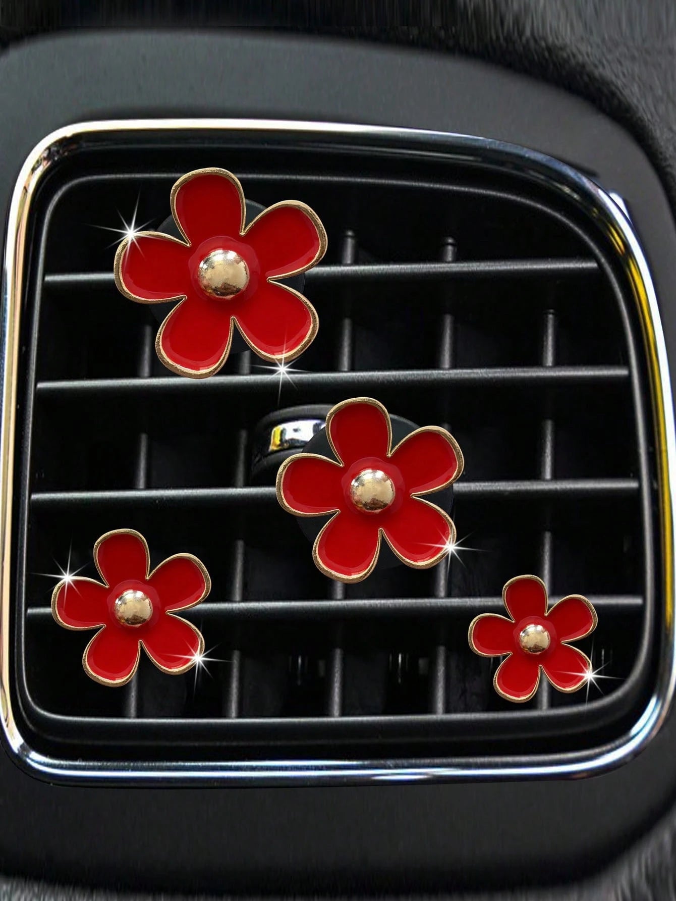 4/8/12pcs Metal Small Daisy Set, Car Air Vent Fragrance Clip, Vehicle Interior Decor Accessories