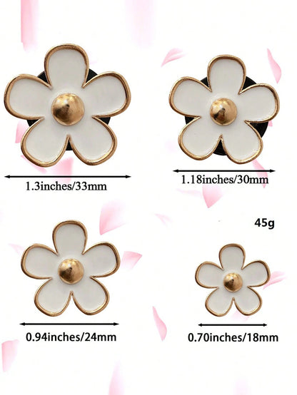 4/8/12pcs Metal Small Daisy Set, Car Air Vent Fragrance Clip, Vehicle Interior Decor Accessories