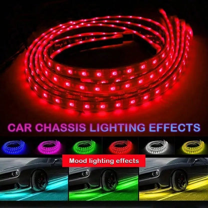 4-In-1 Car Chassis Decorative Lights, Multiple Lighting Change Modes For DIY, Car Underbody Modification Cool Effect Decoration Kit, Wireless APP Control Mode, Modern And Cool Car Decoration Supplies