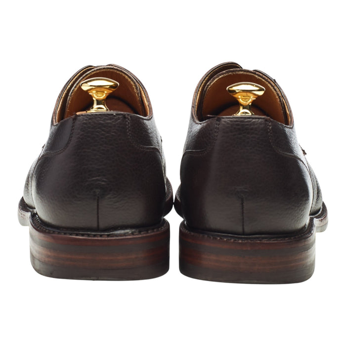 '4168' Dark Brown Grain Leather Apron Derby UK 11.5