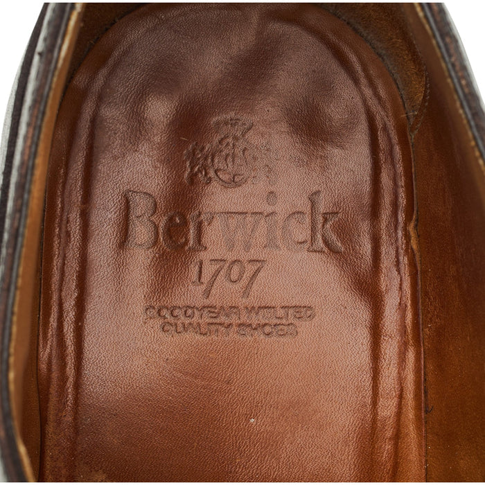 '4168' Dark Brown Grain Leather Apron Derby UK 11.5