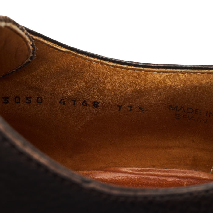 '4168' Dark Brown Grain Leather Apron Derby UK 11.5