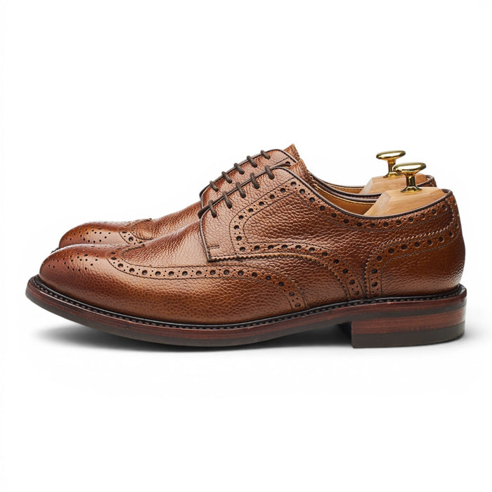 '4170' Brown Leather Derby Brogues UK 8