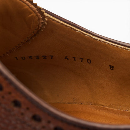 '4170' Brown Leather Derby Brogues UK 8