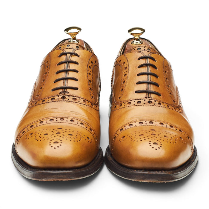 '4206' Tan Brown Leather Oxford Brogues UK 10.5