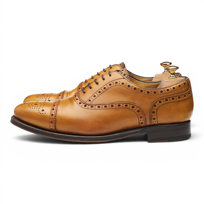 '4206' Tan Brown Leather Oxford Brogues UK 10.5