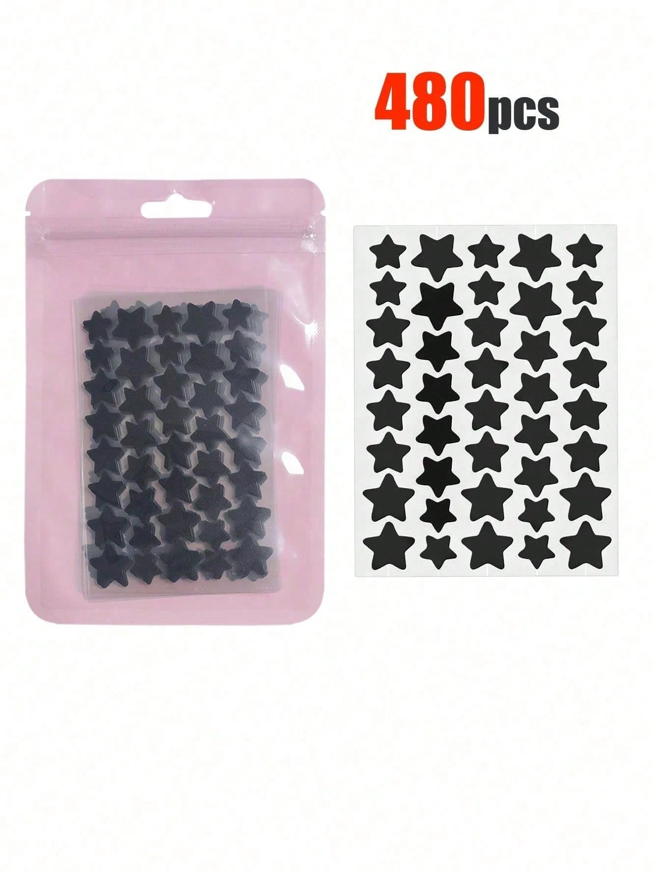 480/1200pcs Pink, Black, White, Blue, Purple, Green Star Pattern E-Star Face Stickers, Essential For Photography, Face Painting, Suitable For Various Parties, Gatherings And Entertainment Activities.
