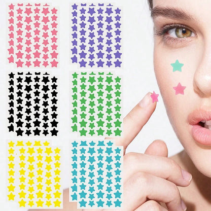 480pcs/12 Sheets, 240pcs/6 Sheets, 40pcs/1 Sheet, Face Star Stickers, Halloween Decorative Stickers, Christmas Decorative Stickers, Pentagram Stickers, Colorful Decorative Stickers, For Party Holiday