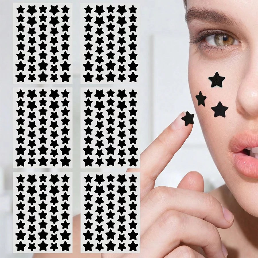 480pcs/12 Sheets, 240pcs/6 Sheets, 40pcs/1 Sheet, Face Star Stickers, Halloween Decorative Stickers, Christmas Decorative Stickers, Pentagram Stickers, Colorful Decorative Stickers, For Party Holiday