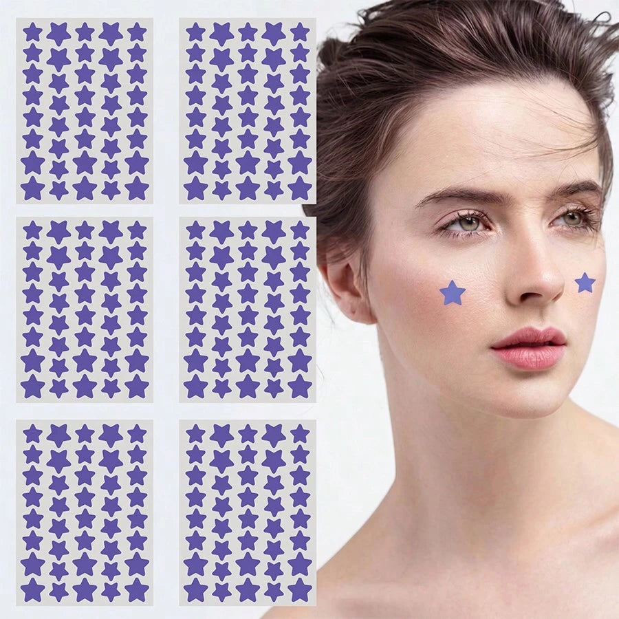 480pcs/12 Sheets, 240pcs/6 Sheets, 40pcs/1 Sheet, Face Star Stickers, Halloween Decorative Stickers, Christmas Decorative Stickers, Pentagram Stickers, Colorful Decorative Stickers, For Party Holiday