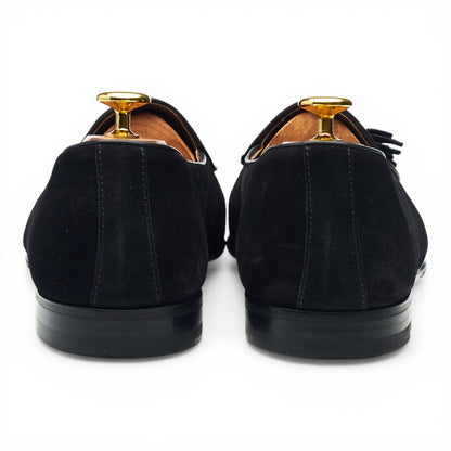 '4951' Black Suede Belgian Loafers UK 9 EU 43