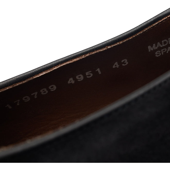 '4951' Black Suede Belgian Loafers UK 9 EU 43