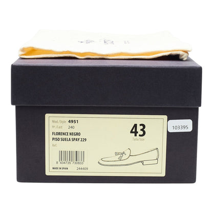 '4951' Black Suede Belgian Loafers UK 9 EU 43