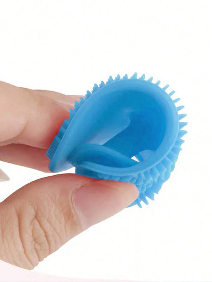 4pcs/2pcs/1pc Small Silicone Facial Cleansing Brush, Baby Shampoo Brush, Blackhead Remover, Soft Round Hair Washing Brush (Random Color)