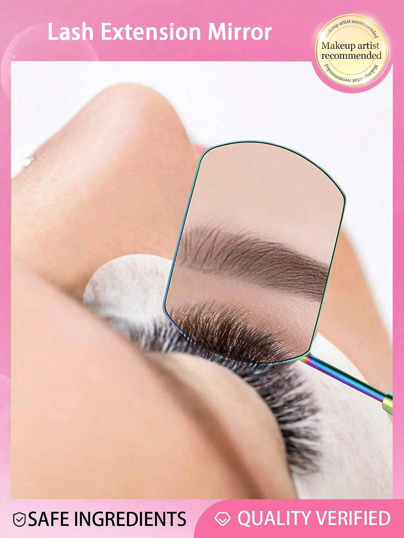 4pcs/2pcs/1pc Stainless Steel Multi-Function Eyelash Inspection Mirror, Makeup Mirror- Eyelash Extension Tool, Makeup, Room Decor, Vanity, Travel, Bedroom, Makeup Accessories, Mini Mirror, Portable M