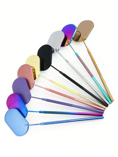 4pcs/2pcs/1pc Stainless Steel Multi-Function Eyelash Inspection Mirror, Makeup Mirror- Eyelash Extension Tool, Makeup, Room Decor, Vanity, Travel, Bedroom, Makeup Accessories, Mini Mirror, Portable M