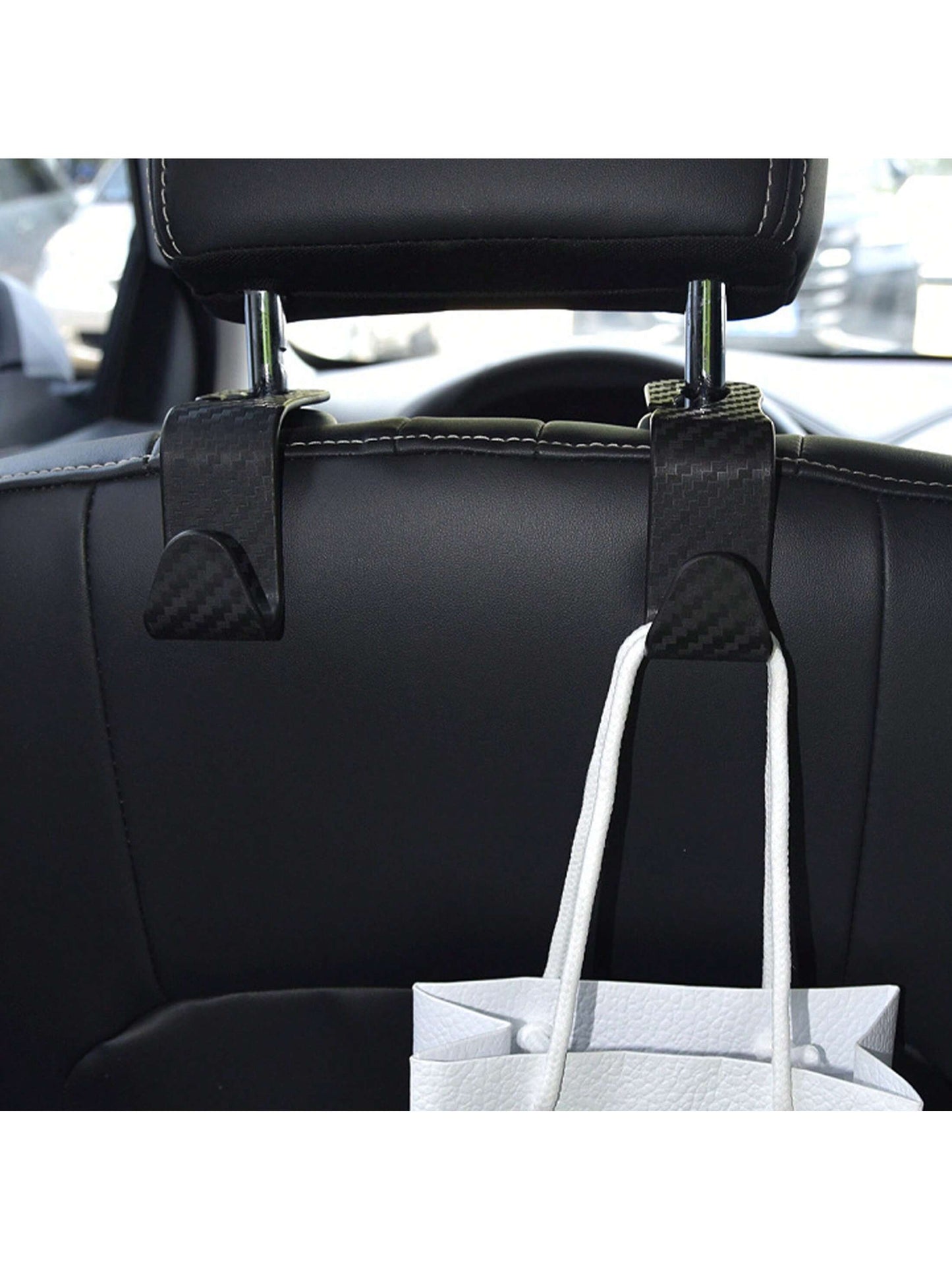 4pcs/2pcs/1pc Sturdy Car Hooks, Hidden Multi-Function Storage Hooks For Backseat, Thick Design