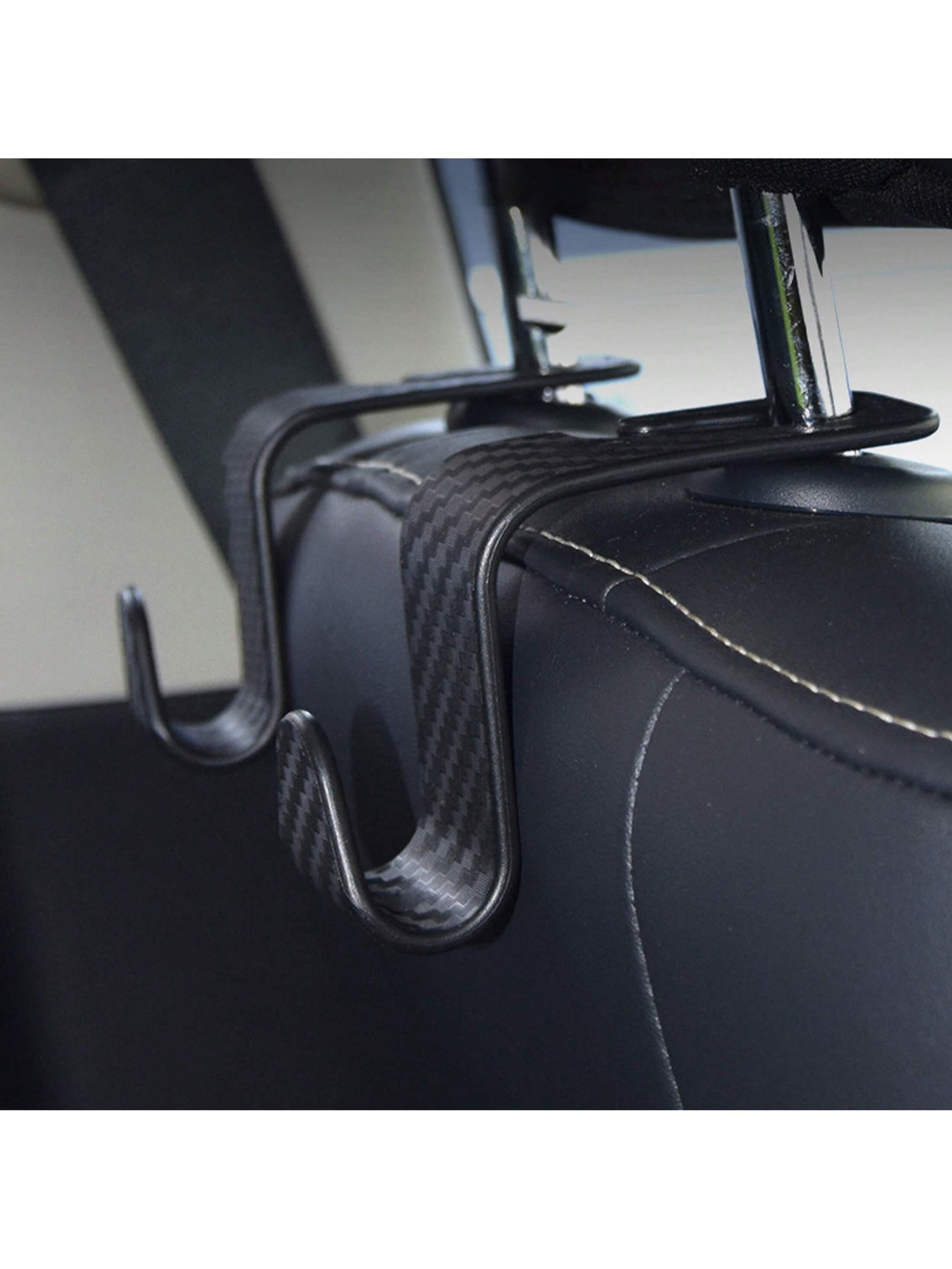 4pcs/2pcs/1pc Sturdy Car Hooks, Hidden Multi-Function Storage Hooks For Backseat, Thick Design
