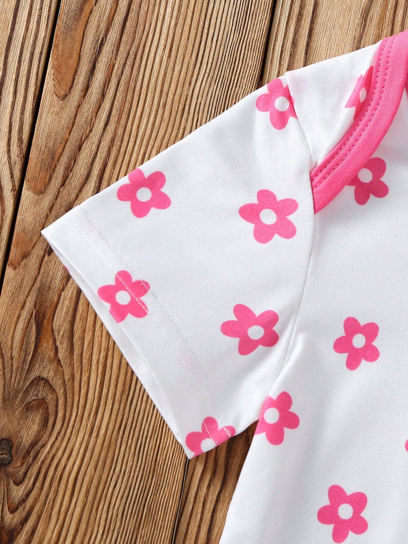 4pcs Baby Girls' Comfortable Cute Casual Bodysuit Set, Letter & Floral Print, Suitable For Spring/Summer Casual Wear