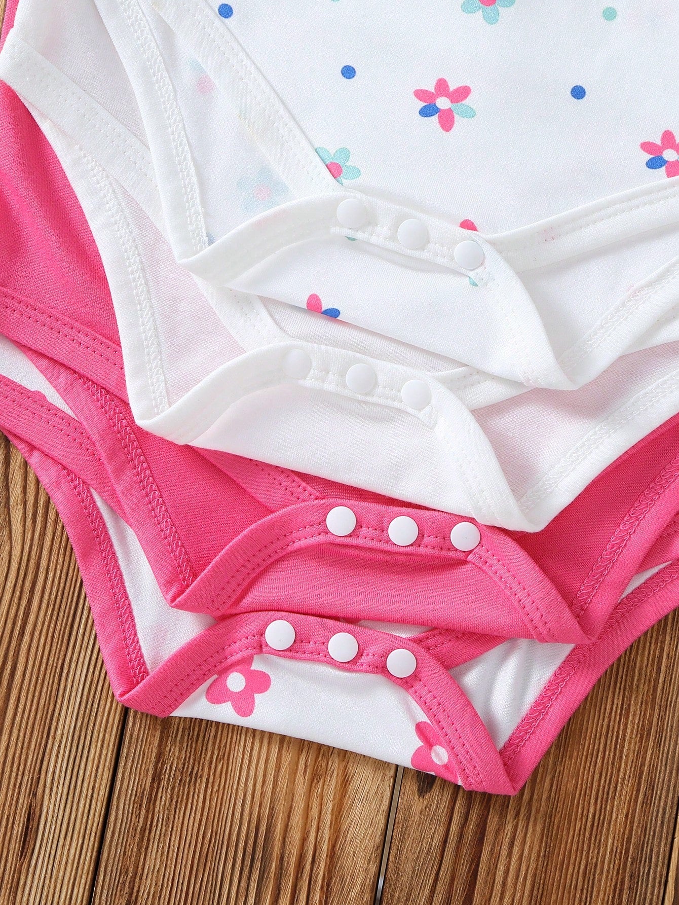 4pcs Baby Girls' Comfortable Cute Casual Bodysuit Set, Letter & Floral Print, Suitable For Spring/Summer Casual Wear