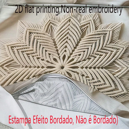 4pcs Bohemian Geometric Tassel Moon Floral Pillow Covers, Vintage Soft Color Mandala Flower Leaf Print Pattern, Single-Sided 2D Flat Printing, Non-3D Real Weaving Effect, Soft Comfortable Polyester Cu
