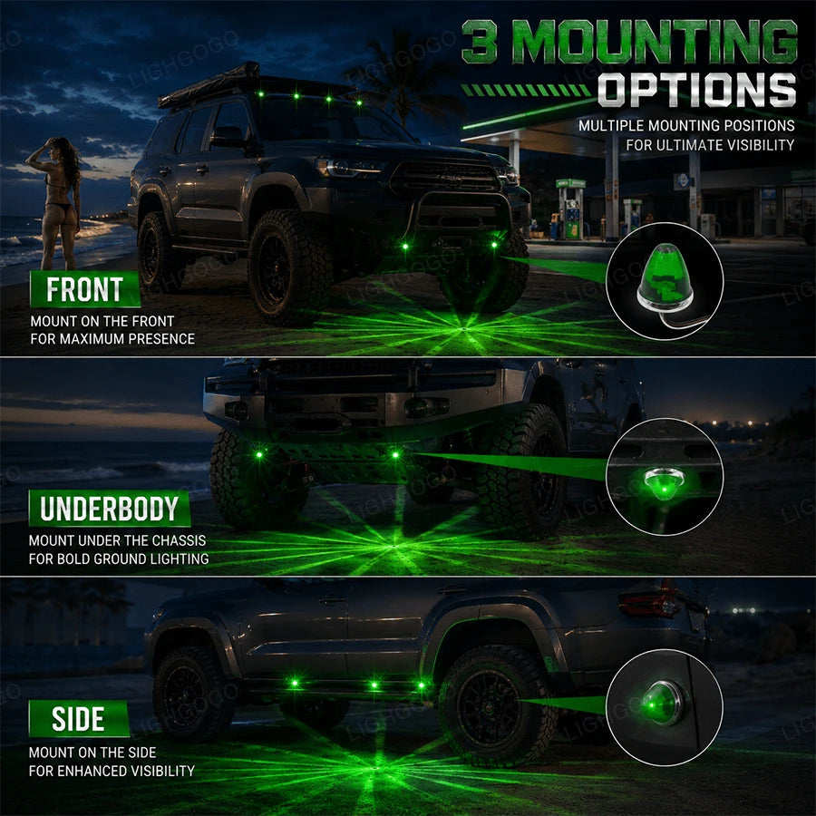 4Pcs Green Melon LED – Cool Truck Gift