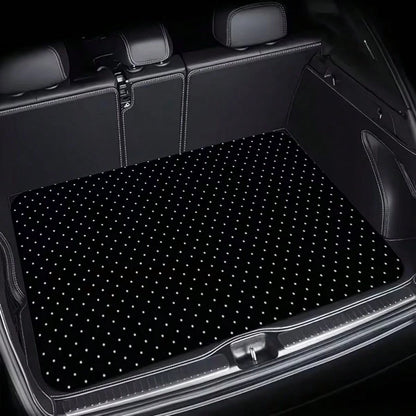 4pcs Polka Dot Pattern Car Floor Mats- Fashionable, Anti-Pollution, Anti-Slip, Easy To Clean, Fit For All Vehicles, Front & Rear Seat Mats, Protective Car Mats Against Dirt And Dust, Suitable For Wo