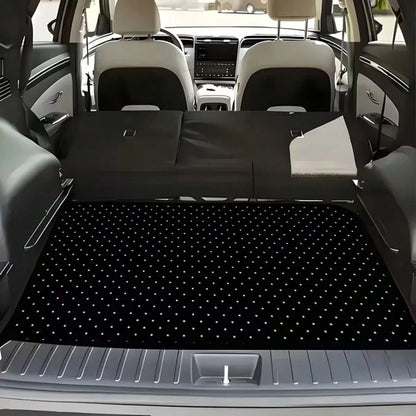 4pcs Polka Dot Pattern Car Floor Mats- Fashionable, Anti-Pollution, Anti-Slip, Easy To Clean, Fit For All Vehicles, Front & Rear Seat Mats, Protective Car Mats Against Dirt And Dust, Suitable For Wo