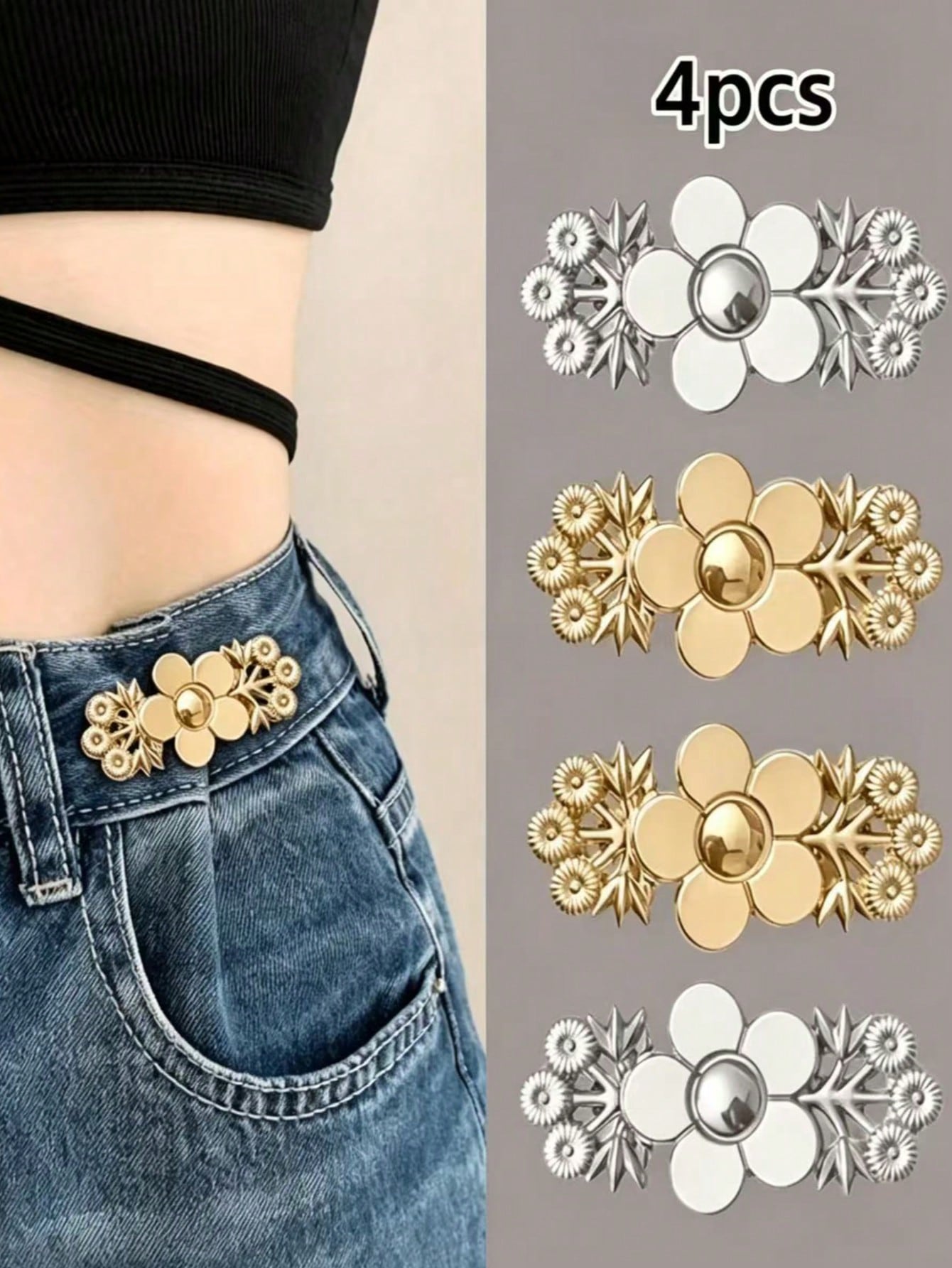4pcs Seamless Waist Shaping Jumpsuit