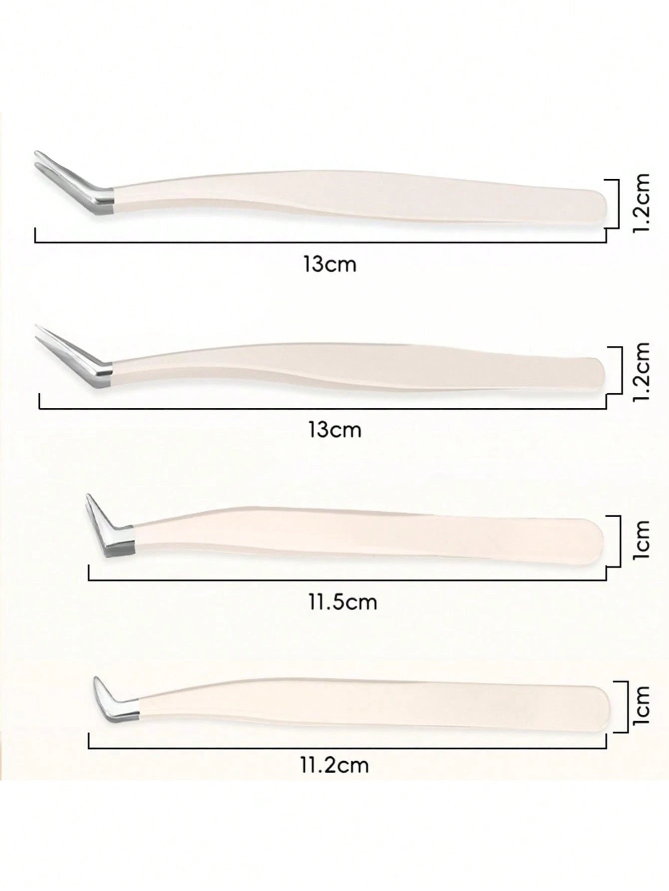 4pcs Set Eyelash Curler, Stainless Steel Tweezers, Curved Tweezers, Beauty Eyelash Extension Tools, Precision Eyelash Tweezers For Craft, Sticker Tweezers, Suitable As Gift And Decoration, Can Be Used