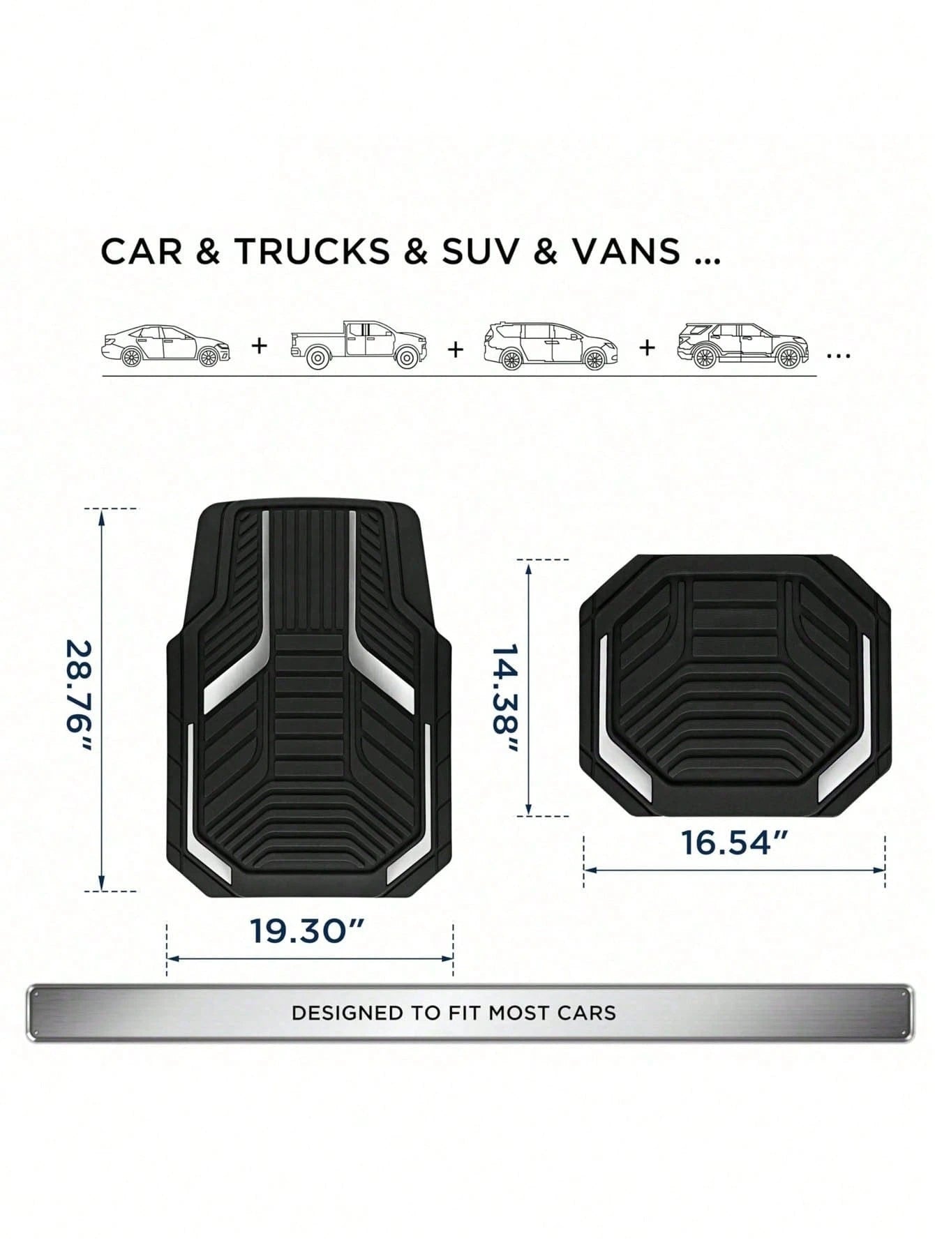 4pcs Universal All-Weather Car Floor Mats Set, Red & Black Geometric Pattern Non-Slip Floor Mats, Full Coverage Front & Rear Row Mats, Suitable For Sedan, SUV, Truck, Van, Fashionable Car Interior Acc