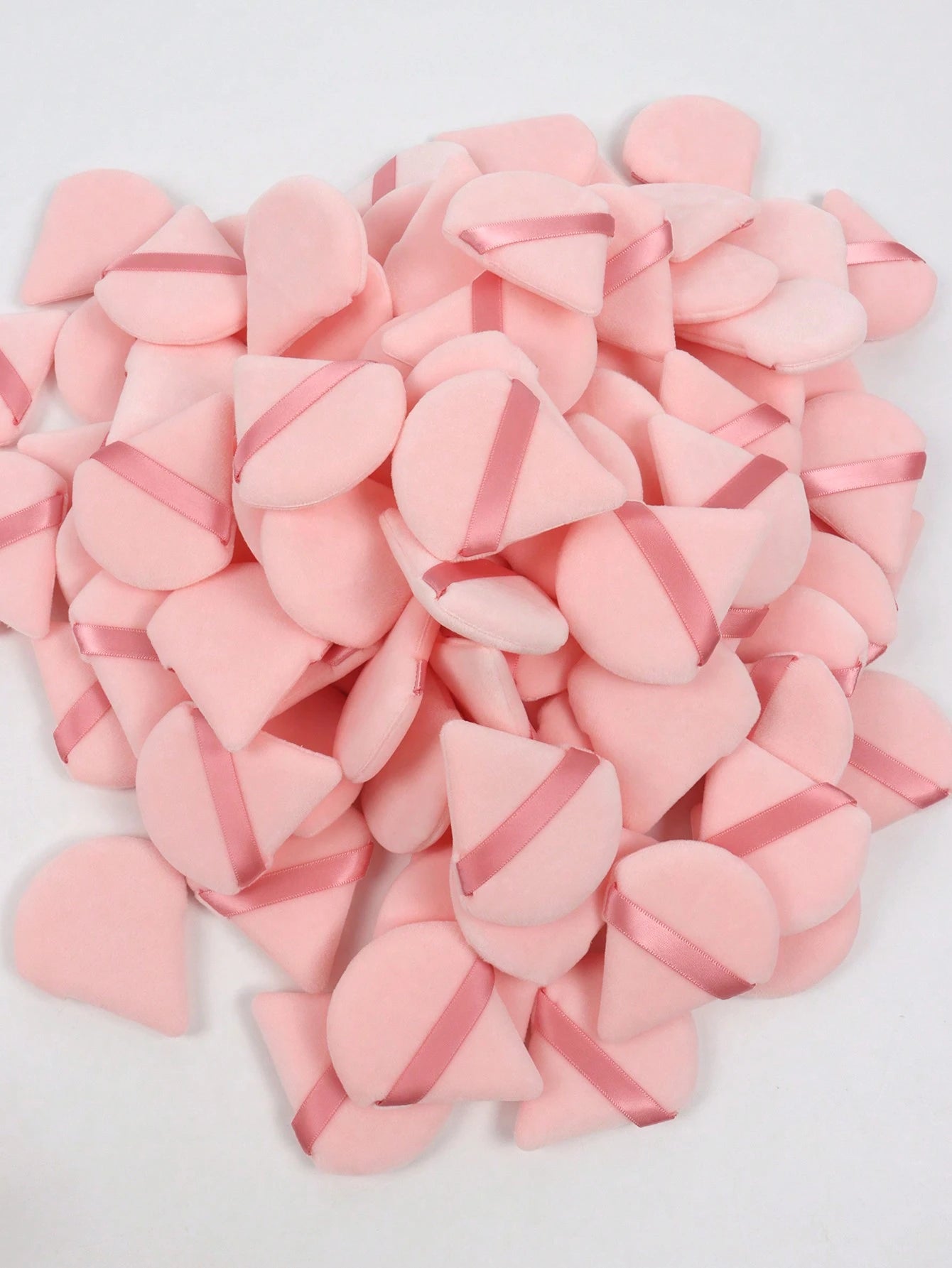 5/10/20/30/50/100pcs Triangle Velvet Makeup Sponge, Made Of Ultra-Soft Velvet Material, Designed For Contouring, Eyes And Edges, Suitable For All Skin Types. Cosmetic Accessories, Makeup Sponge, Makeu
