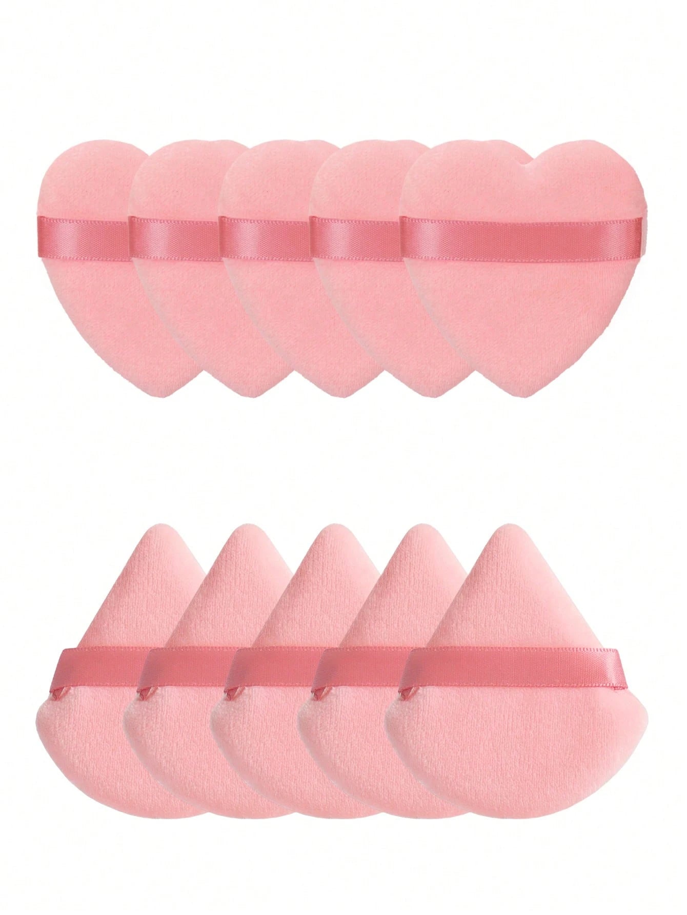 5/10/20/30/50/100pcs Triangle Velvet Makeup Sponge, Made Of Ultra-Soft Velvet Material, Designed For Contouring, Eyes And Edges, Suitable For All Skin Types. Cosmetic Accessories, Makeup Sponge, Makeu