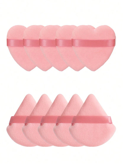 5/10/20/30/50/100pcs Triangle Velvet Makeup Sponge, Made Of Ultra-Soft Velvet Material, Designed For Contouring, Eyes And Edges, Suitable For All Skin Types. Cosmetic Accessories, Makeup Sponge, Makeu