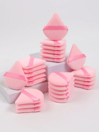 5/10/20/30/50/100pcs Triangle Velvet Makeup Sponge, Made Of Ultra-Soft Velvet Material, Designed For Contouring, Eyes And Edges, Suitable For All Skin Types. Cosmetic Accessories, Makeup Sponge, Makeu