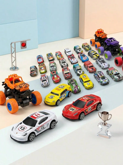 5/10/25pcs Alloy Diecast Toy Car, Random Color And Pattern,Back To School