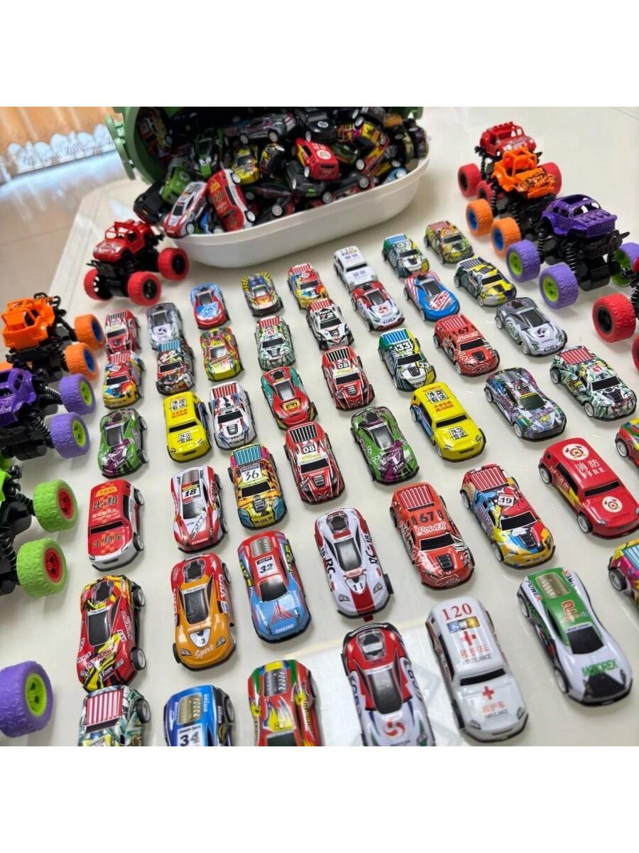 5/10/25pcs Alloy Diecast Toy Car, Random Color And Pattern,Back To School
