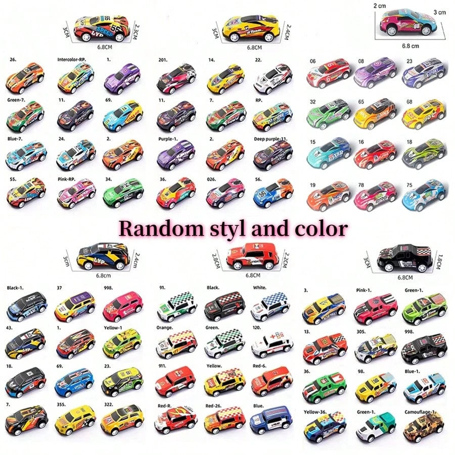 5/10/25pcs Alloy Diecast Toy Car, Random Color And Pattern,Back To School