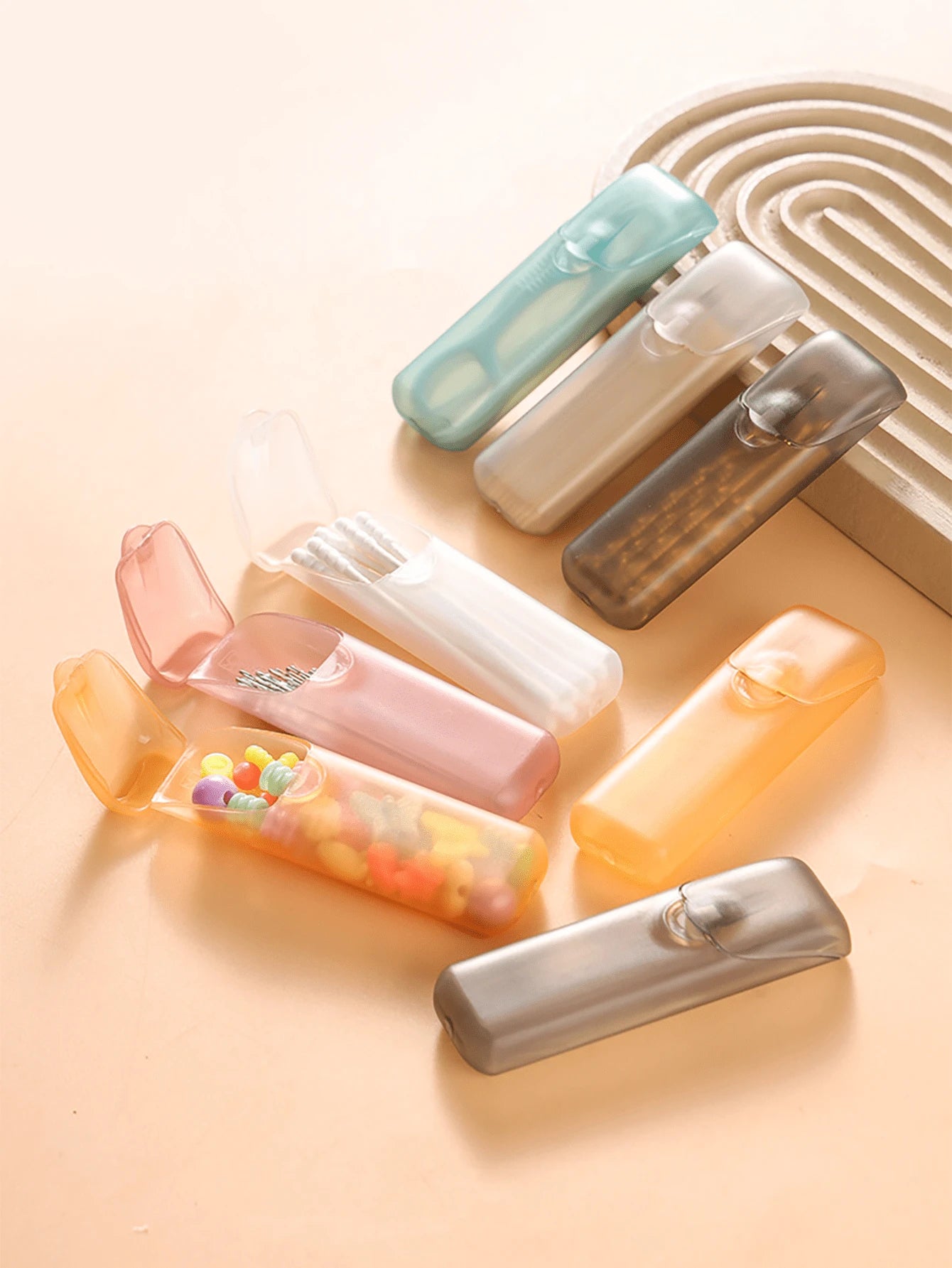 5/1pc Portable Toothpick & Floss Box- Leak-Proof Travel Pill Box, Transparent Lid Design, Lightweight & Portable, Suitable For Daily Oral Care, Use Anytime Anywhere (Travel/Home/Office/Outdoor), Wome