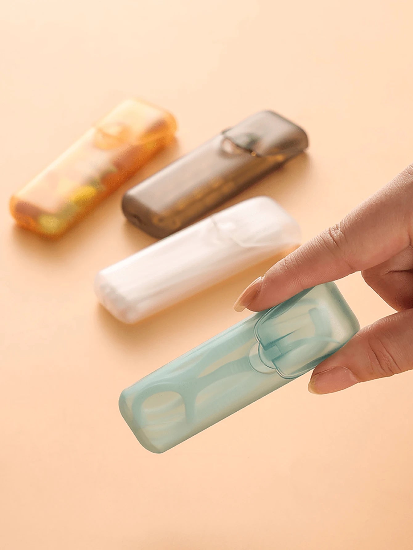 5/1pc Portable Toothpick & Floss Box- Leak-Proof Travel Pill Box, Transparent Lid Design, Lightweight & Portable, Suitable For Daily Oral Care, Use Anytime Anywhere (Travel/Home/Office/Outdoor), Wome