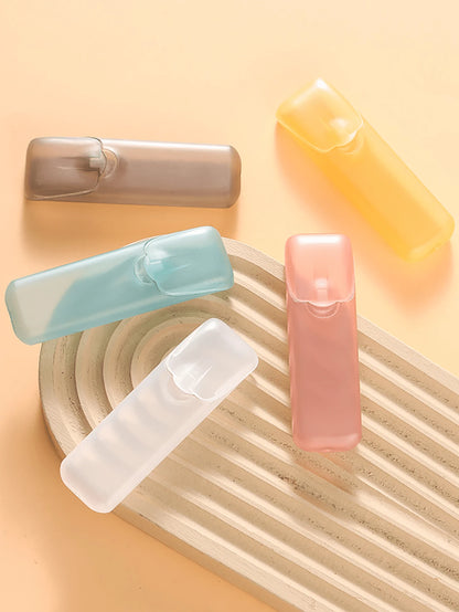5/1pc Portable Toothpick & Floss Box- Leak-Proof Travel Pill Box, Transparent Lid Design, Lightweight & Portable, Suitable For Daily Oral Care, Use Anytime Anywhere (Travel/Home/Office/Outdoor), Wome