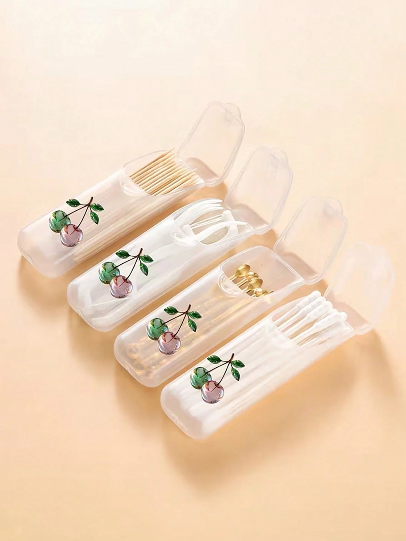 5/1pc Portable Toothpick & Floss Box- Leak-Proof Travel Pill Box, Transparent Lid Design, Lightweight & Portable, Suitable For Daily Oral Care, Use Anytime Anywhere (Travel/Home/Office/Outdoor), Wome