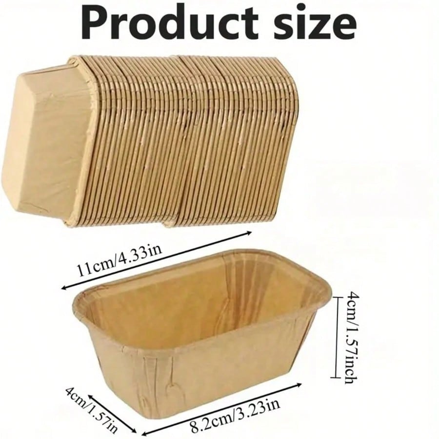 5/50/100pcs Mini Loaf Cake Cases, Muffin, Non-Stick Cake Pan For Cupcake & Bread Baking Cups For Baking, Cupcakes, Muffins, And More- Easy Cleanup, And Loaf Pan For Commercial Kitchens, Bakeries, Par