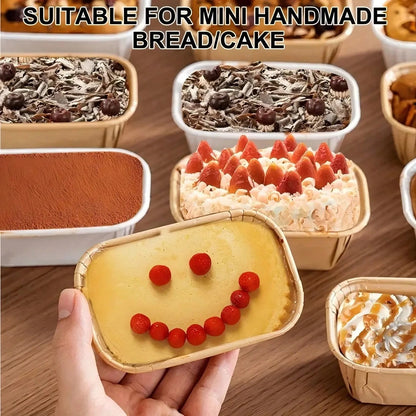 5/50/100pcs Mini Loaf Cake Cases, Muffin, Non-Stick Cake Pan For Cupcake & Bread Baking Cups For Baking, Cupcakes, Muffins, And More- Easy Cleanup, And Loaf Pan For Commercial Kitchens, Bakeries, Par